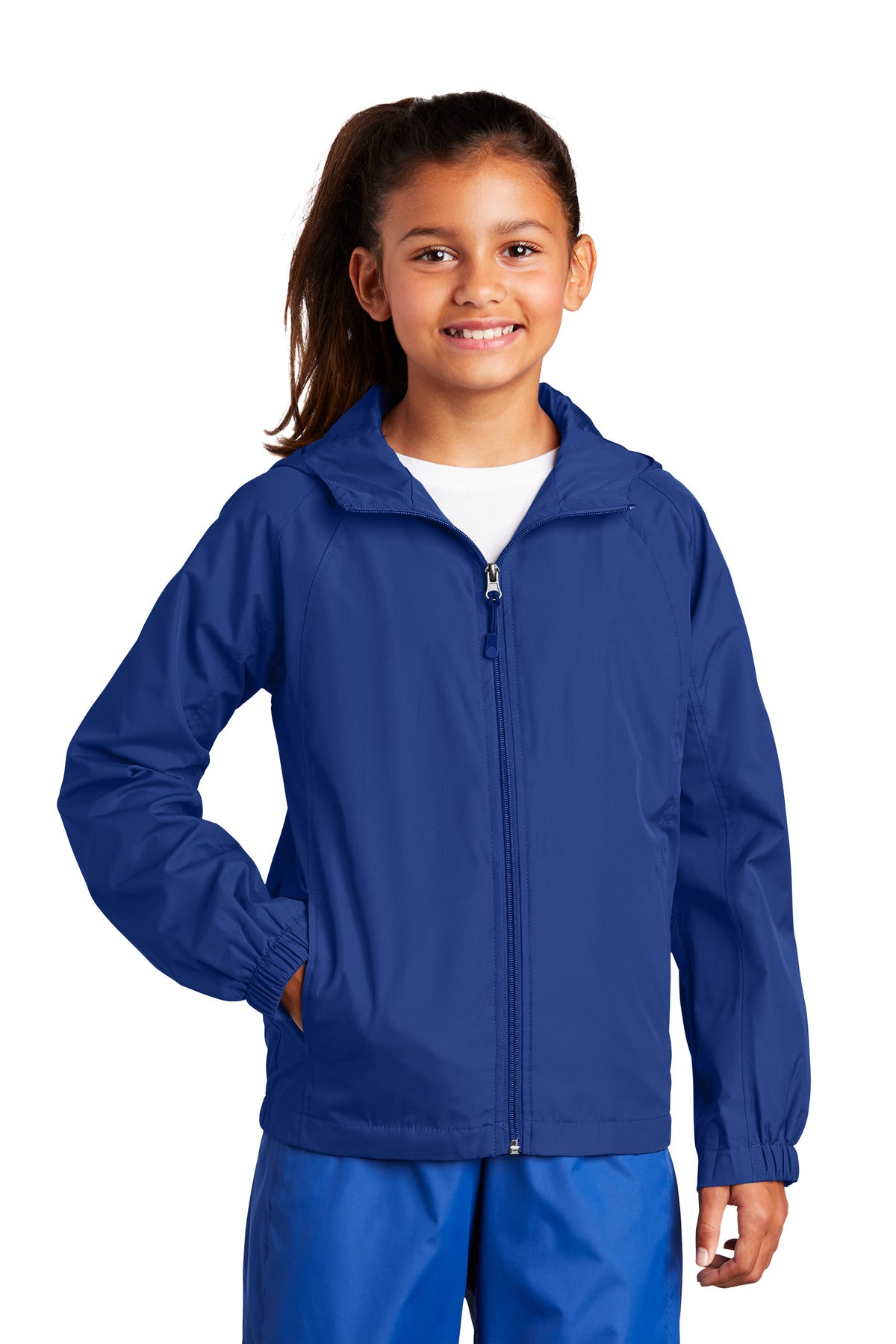 Sport-Tek   Youth Hooded Raglan Jacket. YST73